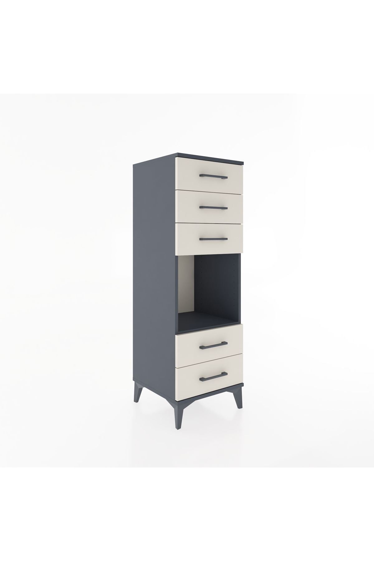 Hyperion Dolap Tek Raflı 5 Çekmeceli 44x44x134 - S49M086V4B