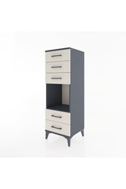 Hyperion Dolap Tek Raflı 5 Çekmeceli 44x44x134 Antrasit-Aytaşı