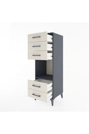 Hyperion Dolap Tek Raflı 5 Çekmeceli 44x44x134 Antrasit-Aytaşı