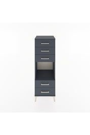 Hyperion Dolap Tek Raflı 5 Çekmeceli 44x44x134 Antrasit-Antrasit