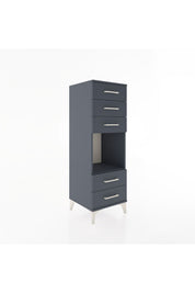 Hyperion Dolap Tek Raflı 5 Çekmeceli 44x44x134 Antrasit-Antrasit