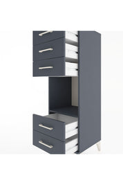 Hyperion Dolap Tek Raflı 5 Çekmeceli 44x44x134 Antrasit-Antrasit