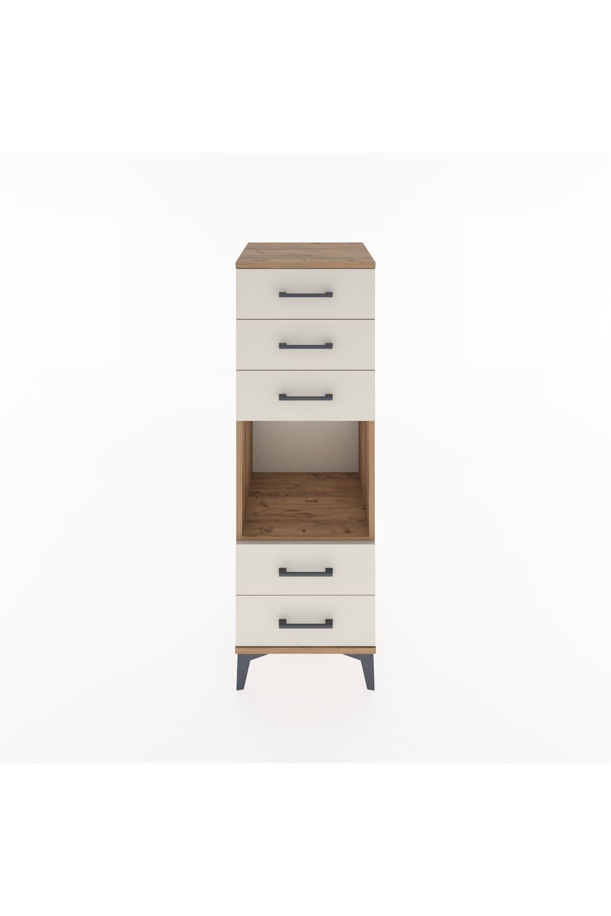Hyperion Dolap Tek Raflı 5 Çekmeceli 44x44x134 Çam-Aytaşı