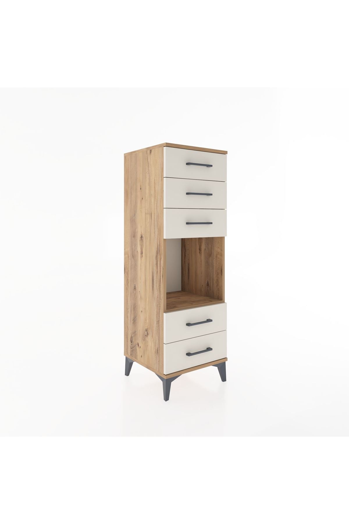 Hyperion Dolap Tek Raflı 5 Çekmeceli 44x44x134 - S49M086V7B