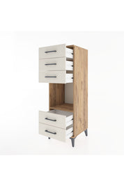 Hyperion Dolap Tek Raflı 5 Çekmeceli 44x44x134 - S49M086V7B