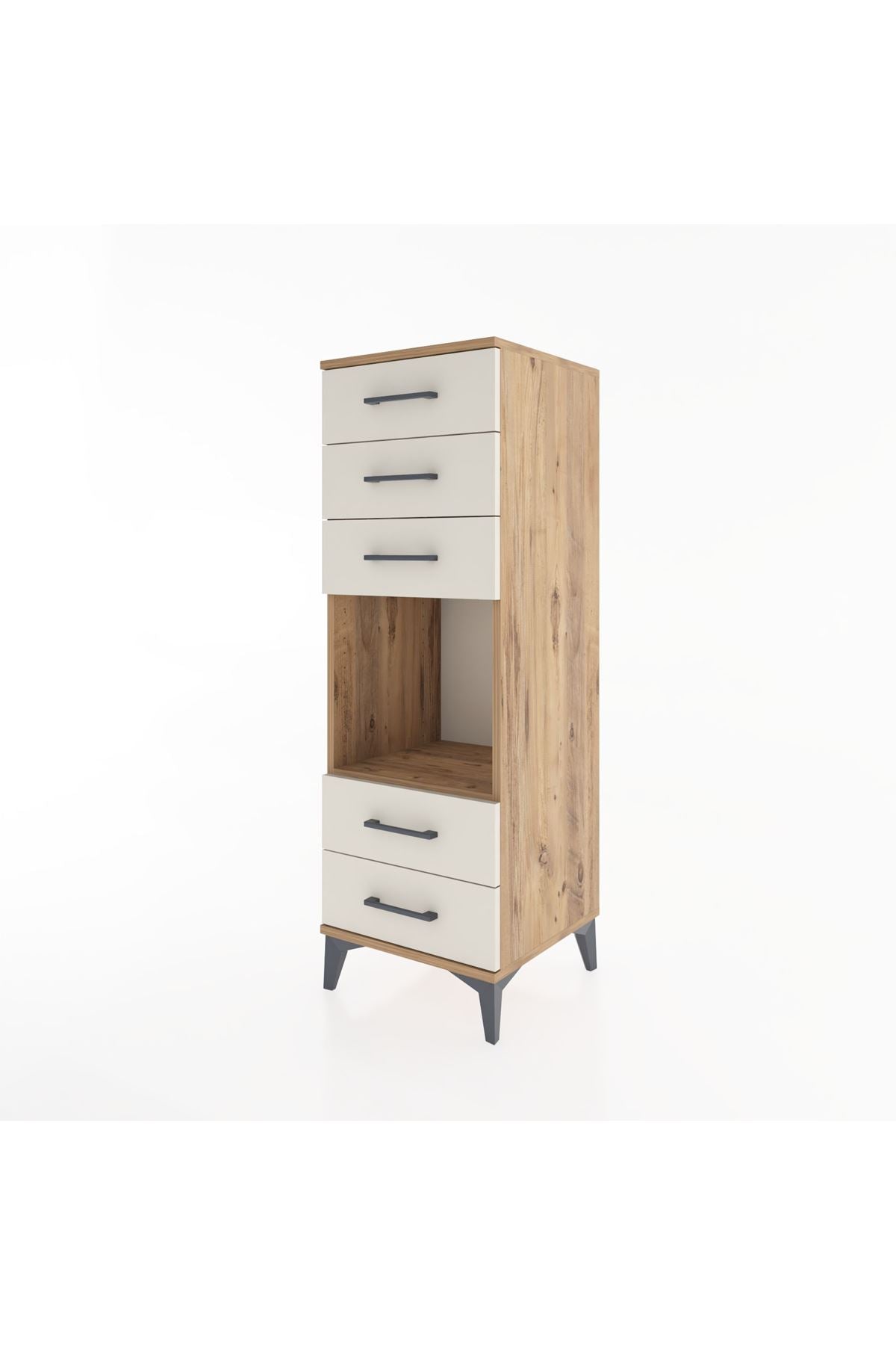 Hyperion Dolap Tek Raflı 5 Çekmeceli 44x44x134 Çam-Aytaşı