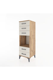 Hyperion Dolap Tek Raflı 5 Çekmeceli 44x44x134 Çam-Aytaşı