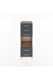 Hyperion Dolap Tek Raflı 5 Çekmeceli 44x44x134 Çam-Antrasit