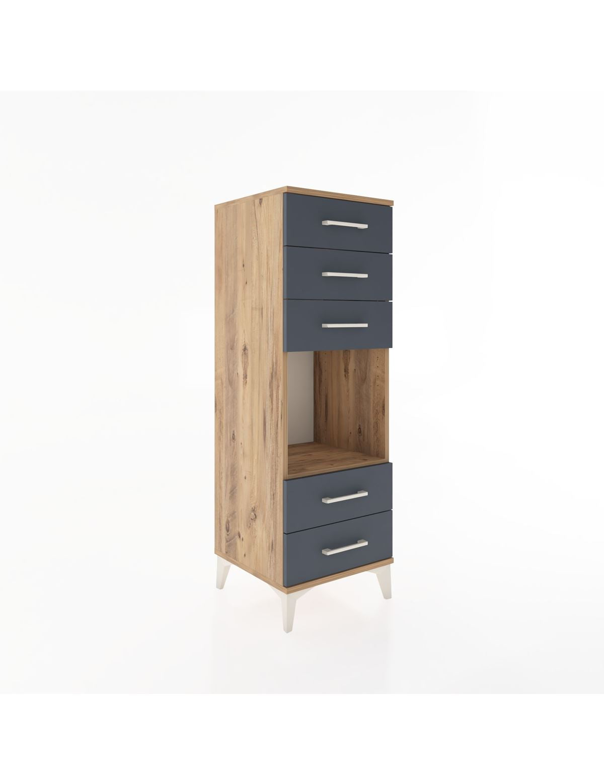 Hyperion Dolap Tek Raflı 5 Çekmeceli 44x44x134 - S49M086V8B