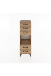 Hyperion Dolap Tek Raflı 5 Çekmeceli 44x44x134 Çam-Çam