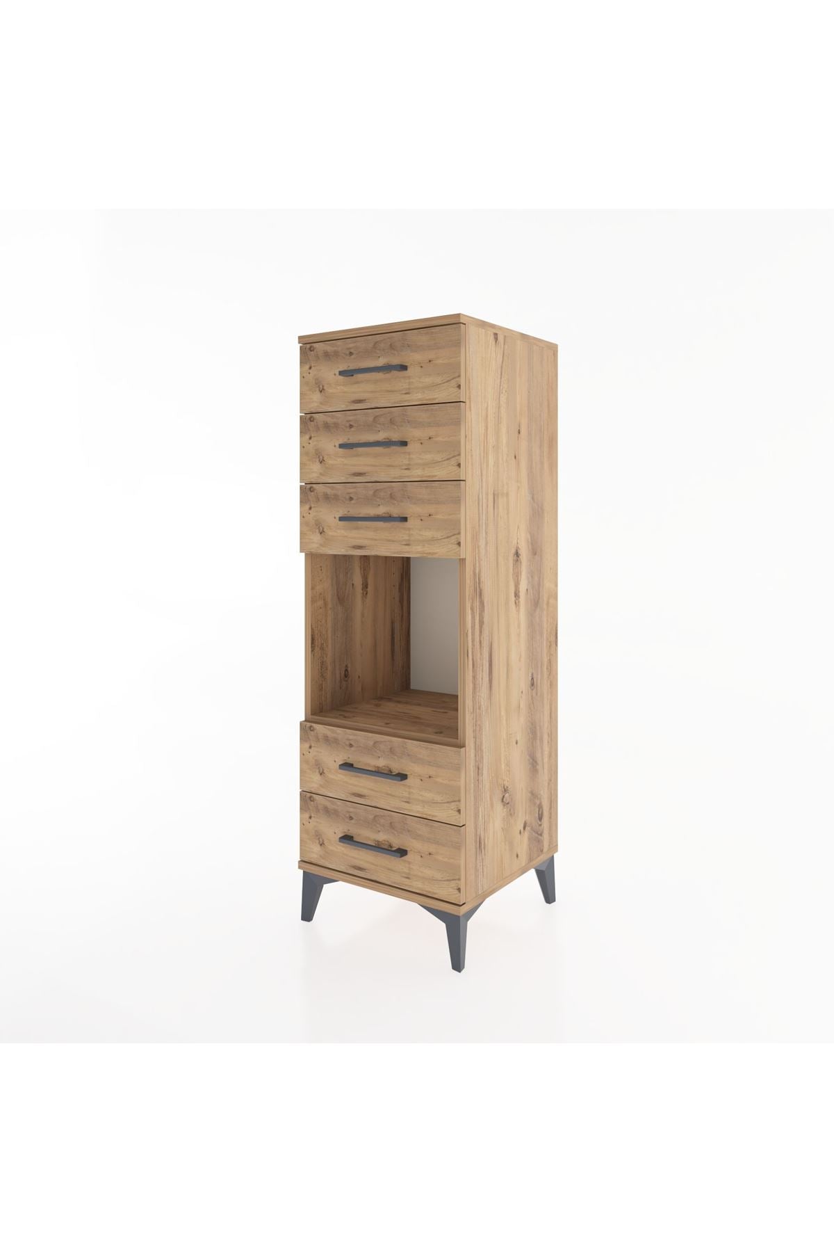 Hyperion Dolap Tek Raflı 5 Çekmeceli 44x44x134 - S49M086V9B