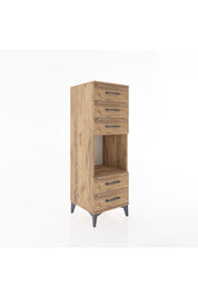 Hyperion Dolap Tek Raflı 5 Çekmeceli 44x44x134 Çam-Çam