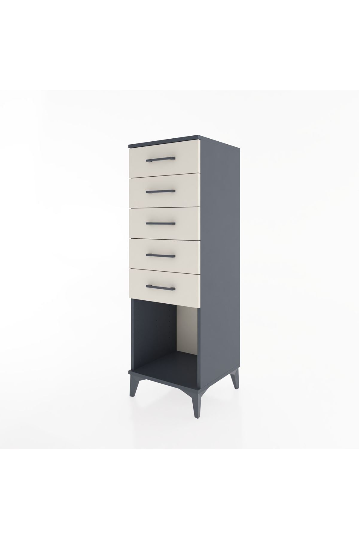 Hyperion Dolap 5 Çekmeceli 44x44x134 Antrasit-Aytaşı