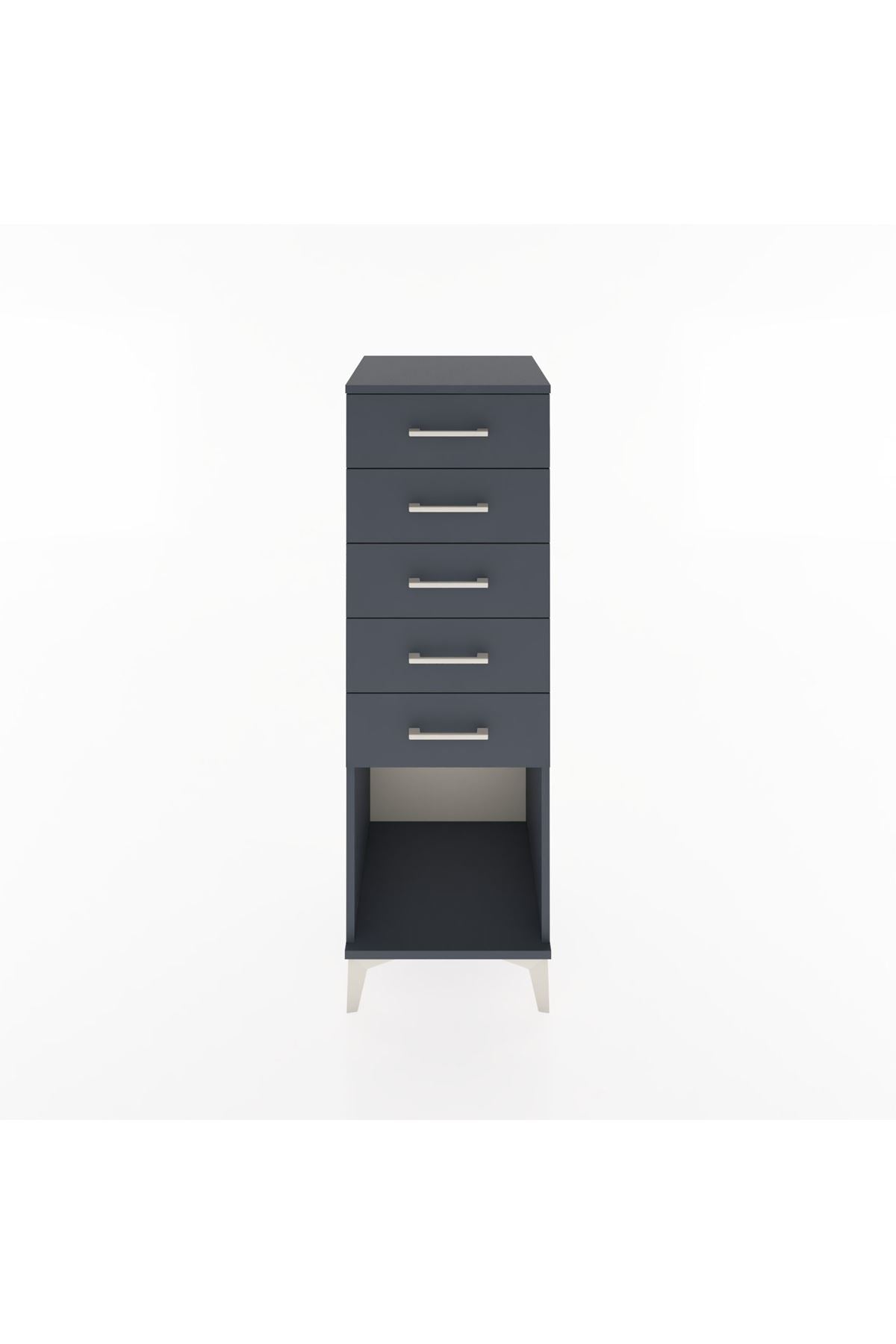 Hyperion Dolap 5 Çekmeceli 44x44x134 Antrasit-Antrasit