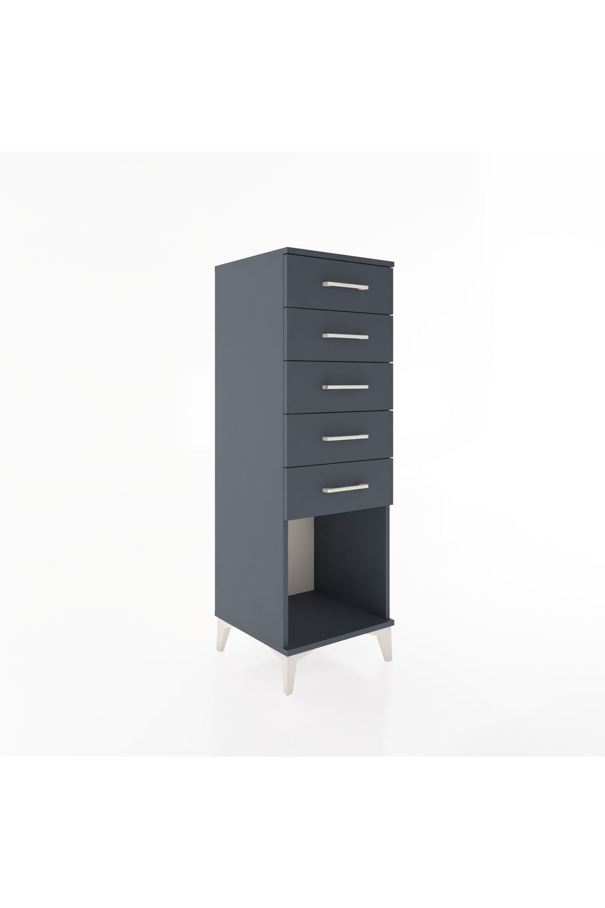 Hyperion Dolap 5 Çekmeceli 44x44x134 Antrasit-Antrasit