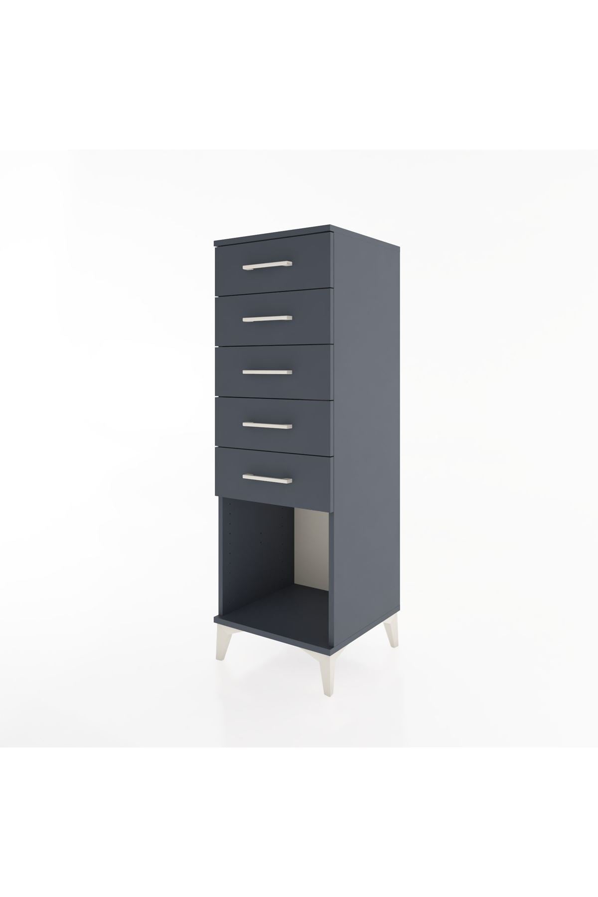 Hyperion Dolap 5 Çekmeceli 44x44x134 Antrasit-Antrasit