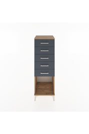 Hyperion Dolap 5 Çekmeceli 44x44x134 Çam-Antrasit