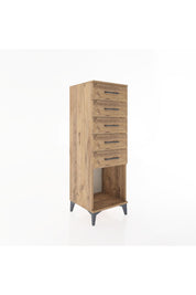 Hyperion Dolap 5 Çekmeceli 44x44x134 Çam-Çam