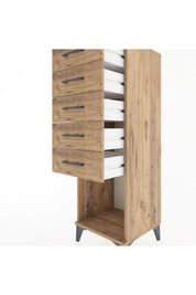 Hyperion Dolap 5 Çekmeceli 44x44x134 Çam-Çam