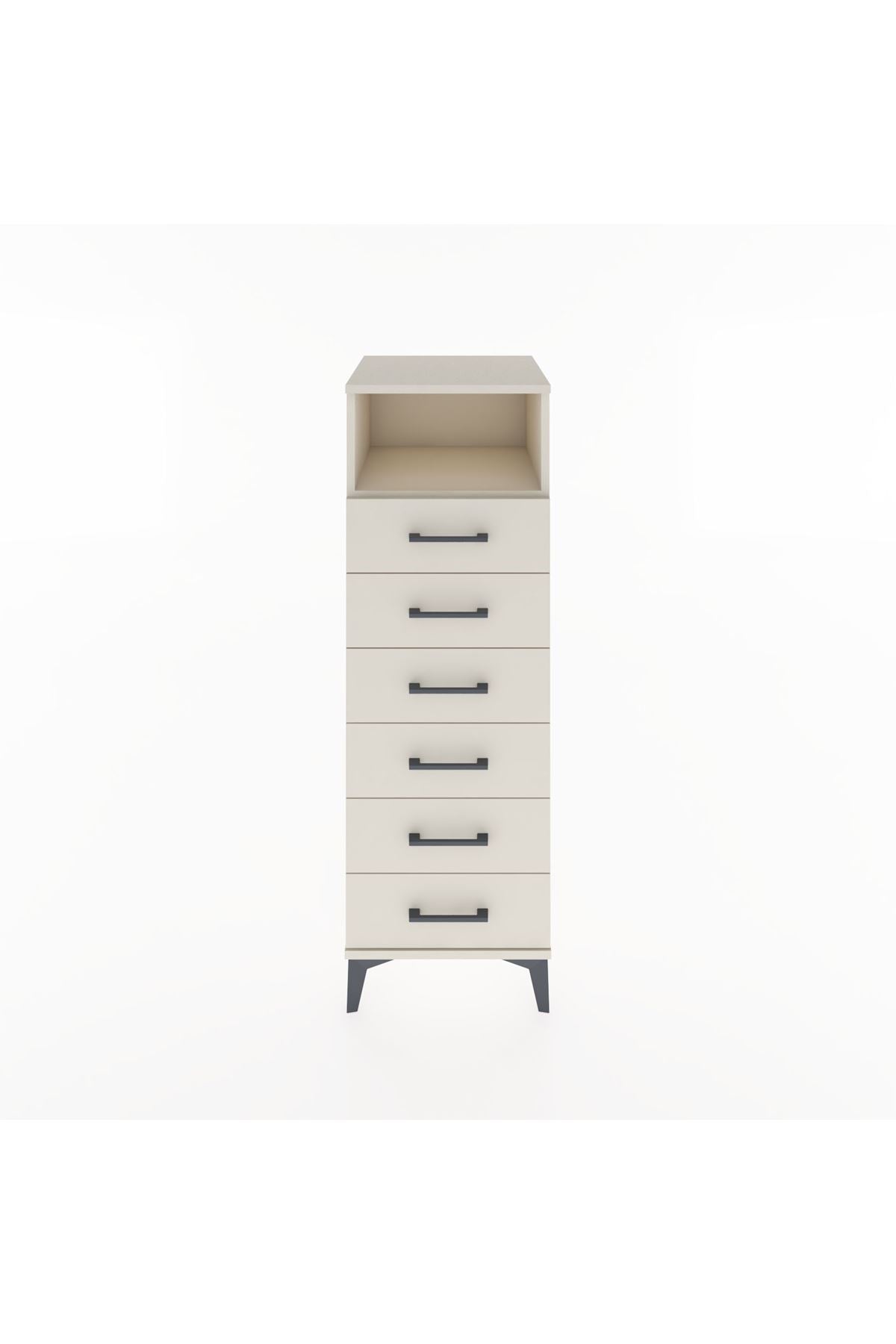 Hyperion Dolap Tek Raflı 6 Çekmeceli 44x44x134 Aytaşı-Aytaşı