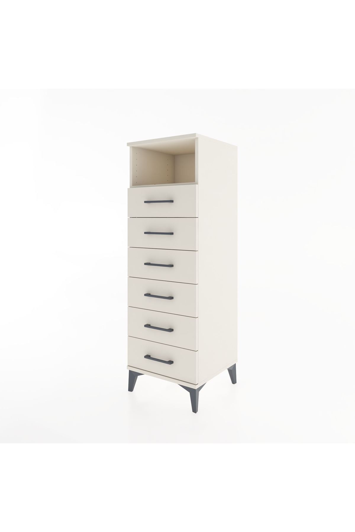 Hyperion Dolap Tek Raflı 6 Çekmeceli 44x44x134 Aytaşı-Aytaşı