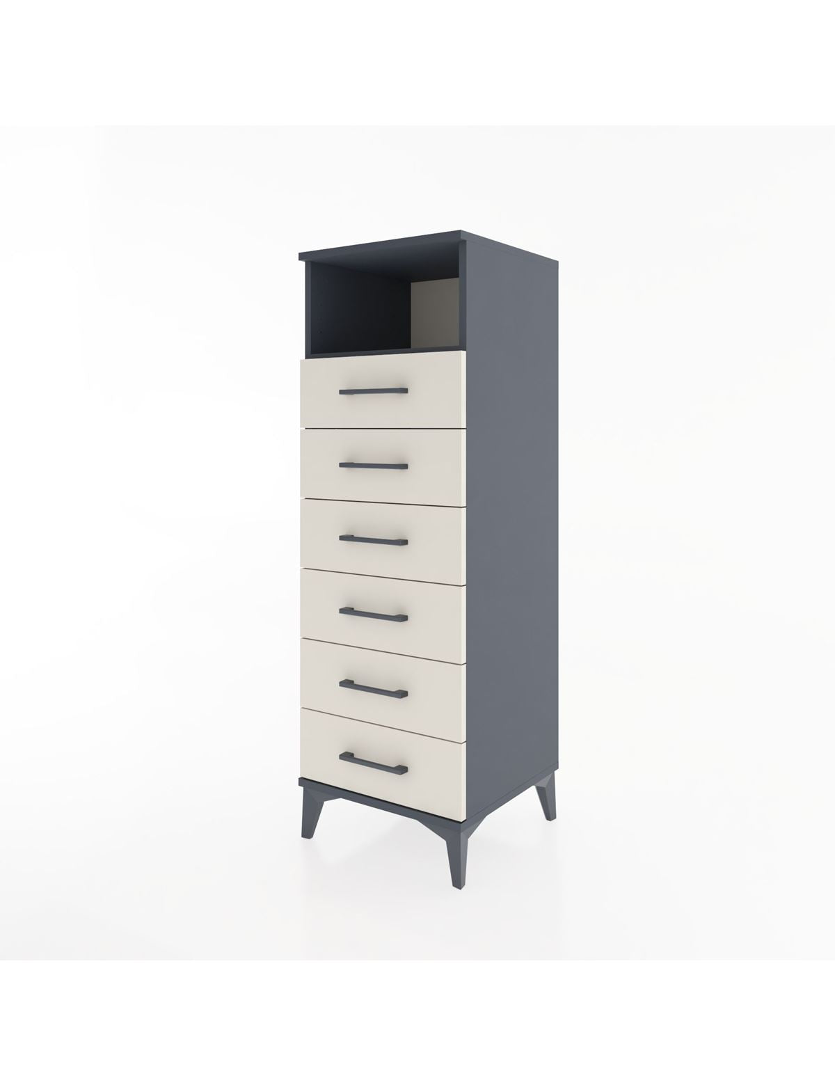 Hyperion Dolap Tek Raflı 6 Çekmeceli 44x44x134 - S49M088V4B