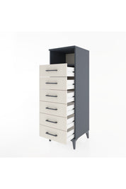 Hyperion Dolap Tek Raflı 6 Çekmeceli 44x44x134
