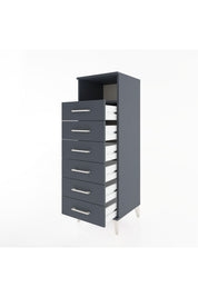 Hyperion Dolap Tek Raflı 6 Çekmeceli 44x44x134 Antrasit-Antrasit