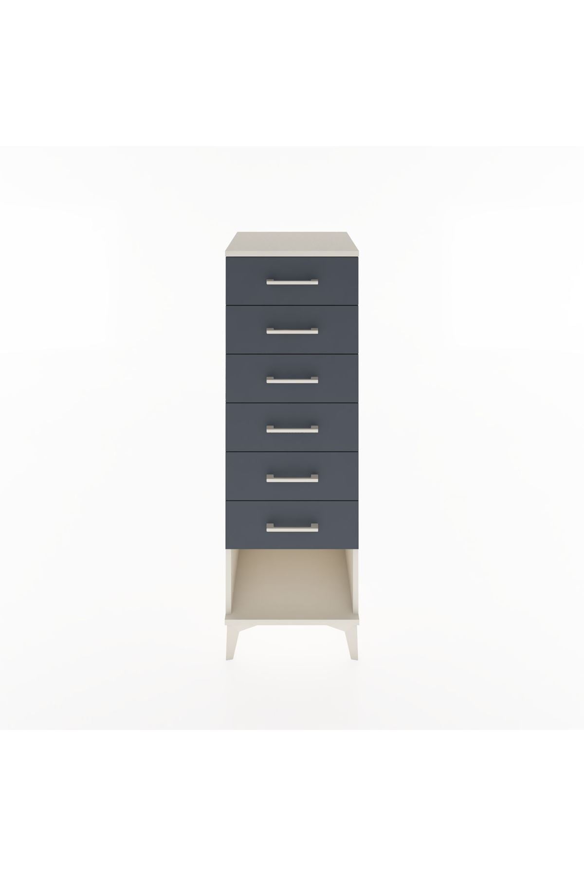 Hyperion Dolap 6 Çekmeceli 44x44x134 Aytaşı-Antrasit