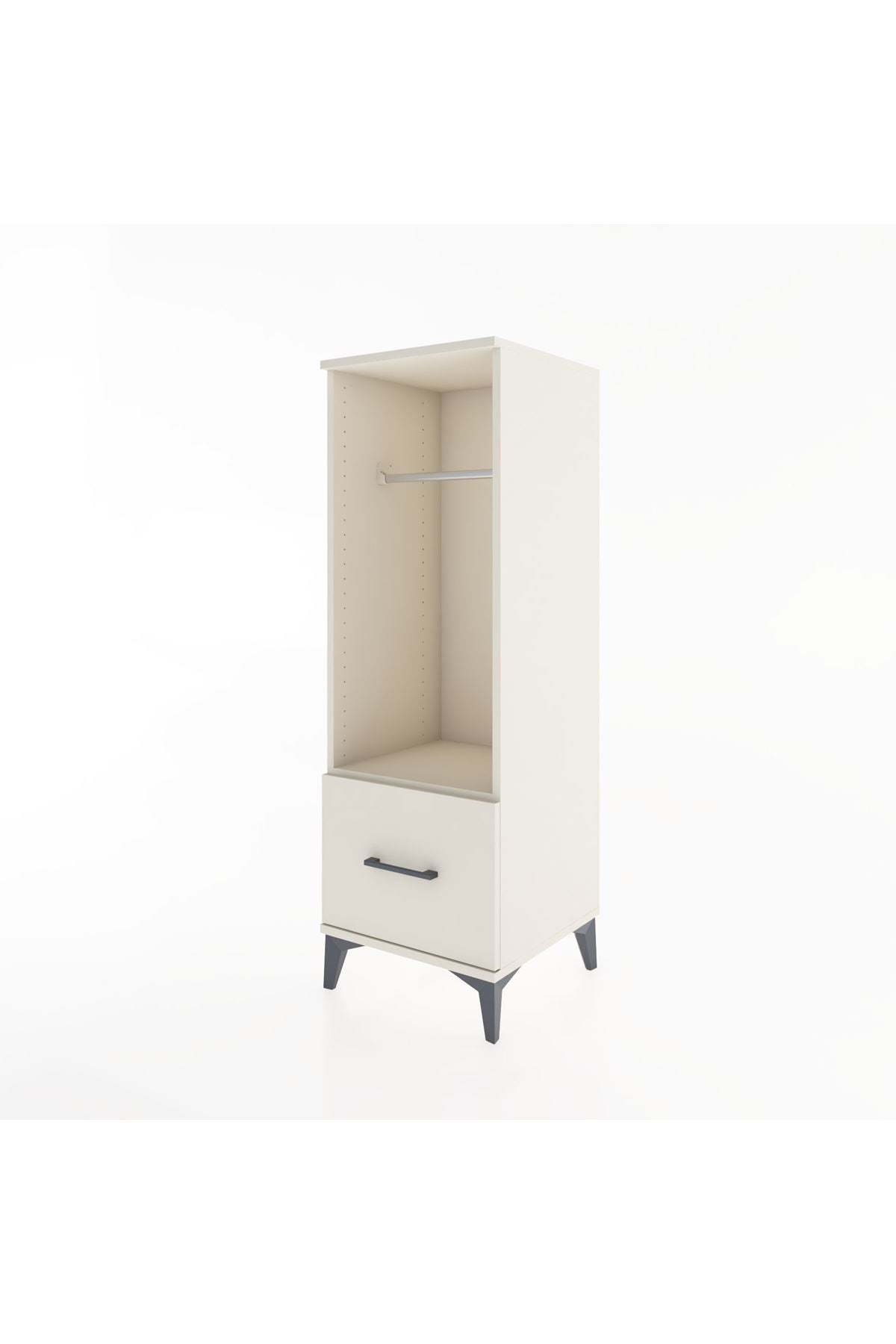 Hyperion Dolap Tek Raflı Tek Çekmeceli Tek Askılı 44x44x134 Aytaşı-Aytaşı