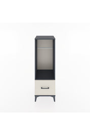 Hyperion Dolap Tek Raflı Tek Çekmeceli Tek Askılı 44x44x134 Antrasit-Aytaşı