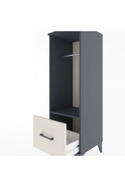 Hyperion Dolap Tek Raflı Tek Çekmeceli Tek Askılı 44x44x134 Antrasit-Aytaşı