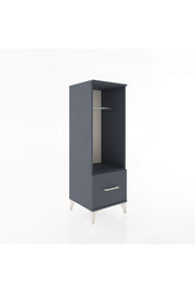 Hyperion Dolap Tek Raflı Tek Çekmeceli Tek Askılı 44x44x134 Antrasit-Antrasit