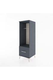 Hyperion Dolap Tek Raflı Tek Çekmeceli Tek Askılı 44x44x134 Antrasit-Antrasit