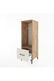 Hyperion Dolap Tek Raflı Tek Çekmeceli Tek Askılı 44x44x134 Çam-Aytaşı
