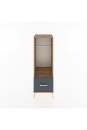 Hyperion Dolap Tek Raflı Tek Çekmeceli Tek Askılı 44x44x134 Çam-Antrasit