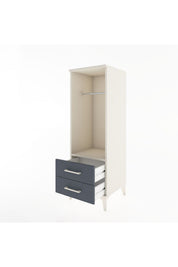 Hyperion Dolap Tek Raflı 2 Çekmeceli Tek Askılı 44x44x134 - S49M092V2B