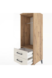 Hyperion Dolap Tek Raflı 2 Çekmeceli Tek Askılı 44x44x134 - S49M092V7B