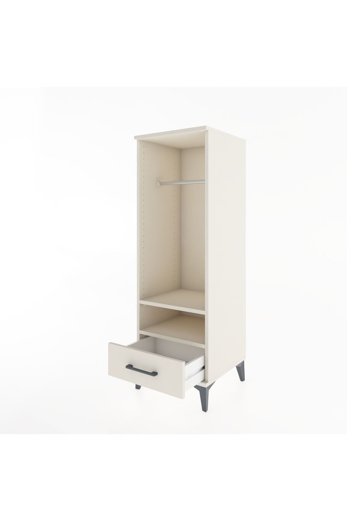 Hyperion Dolap 2 Raflı Tek Çekmeceli Tek Askılı 44x44x134 Aytaşı-Aytaşı