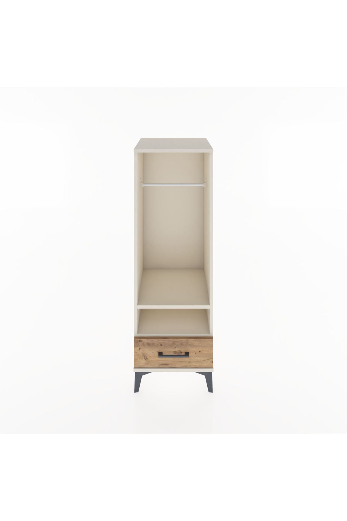 Hyperion Dolap 2 Raflı Tek Çekmeceli Tek Askılı 44x44x134 Aytaşı-Çam