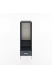 Hyperion Dolap 2 Raflı Tek Çekmeceli Tek Askılı 44x44x134 Antrasit-Antrasit