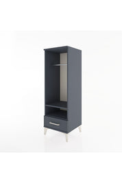 Hyperion Dolap 2 Raflı Tek Çekmeceli Tek Askılı 44x44x134 Antrasit-Antrasit