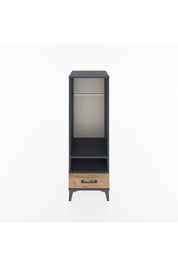 Hyperion Dolap 2 Raflı Tek Çekmeceli Tek Askılı 44x44x134 Antrasit-Çam