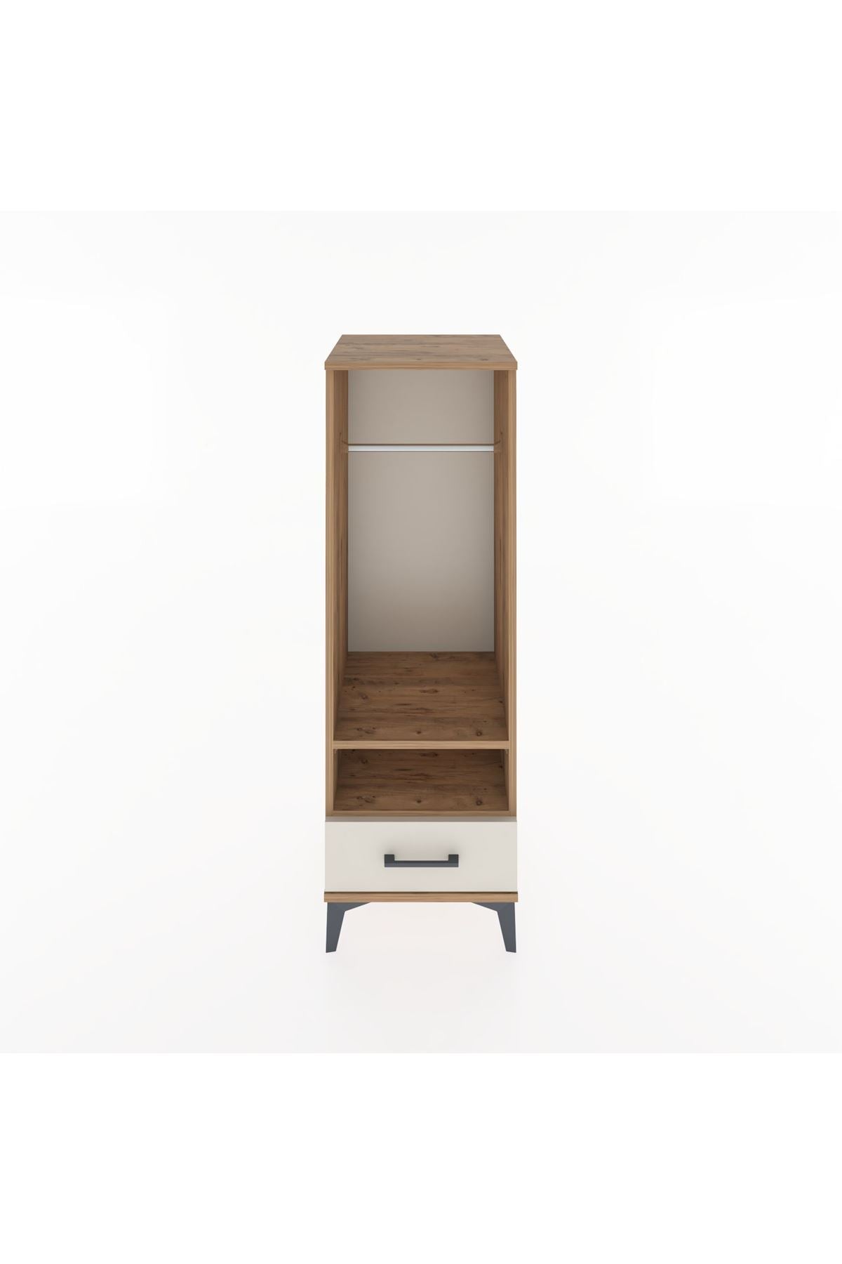 Hyperion Dolap 2 Raflı Tek Çekmeceli Tek Askılı 44x44x134 Çam-Aytaşı