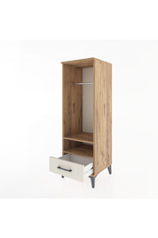 Hyperion Dolap 2 Raflı Tek Çekmeceli Tek Askılı 44x44x134 Çam-Aytaşı