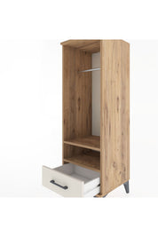 Hyperion Dolap 2 Raflı Tek Çekmeceli Tek Askılı 44x44x134 Çam-Aytaşı