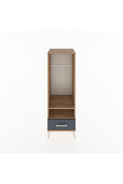 Hyperion Dolap 2 Raflı Tek Çekmeceli Tek Askılı 44x44x134 Çam-Antrasit