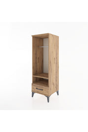 Hyperion Dolap 2 Raflı Tek Çekmeceli Tek Askılı 44x44x134 Çam-Çam