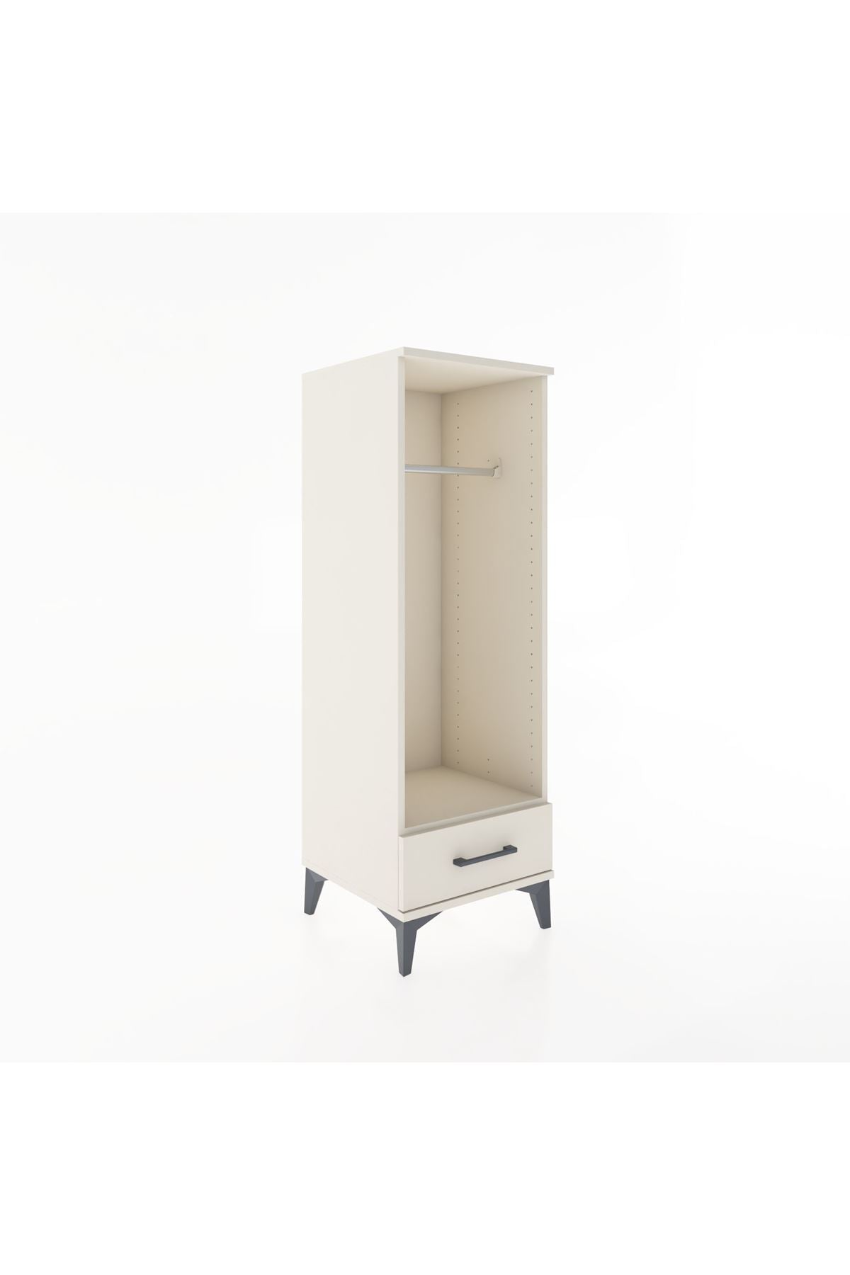 Hyperion Dolap Tek Raflı Tek Çekmeceli Tek Askılı 44x44x134 Aytaşı-Aytaşı