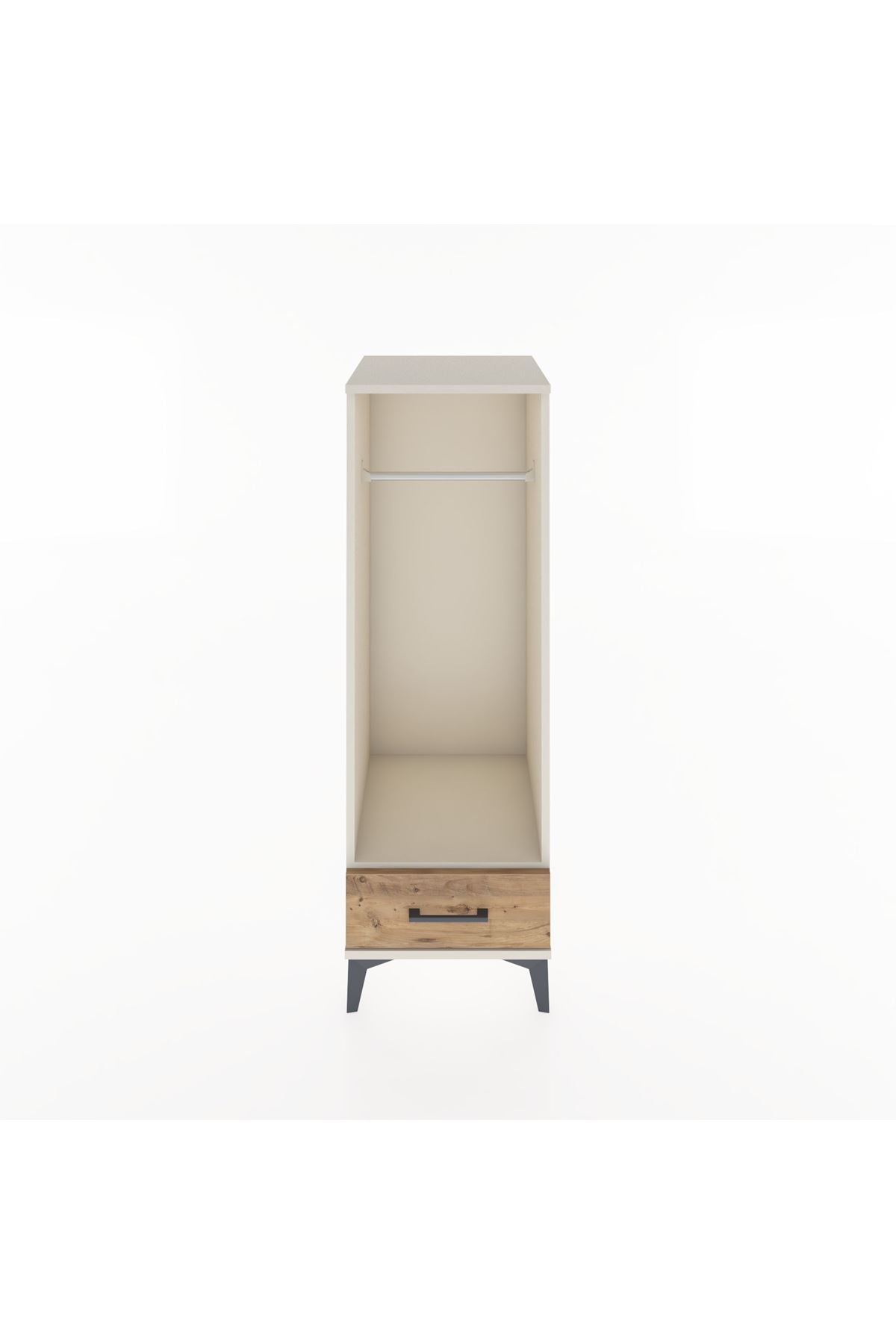 Hyperion Dolap Tek Raflı Tek Çekmeceli Tek Askılı 44x44x134 Aytaşı-Çam